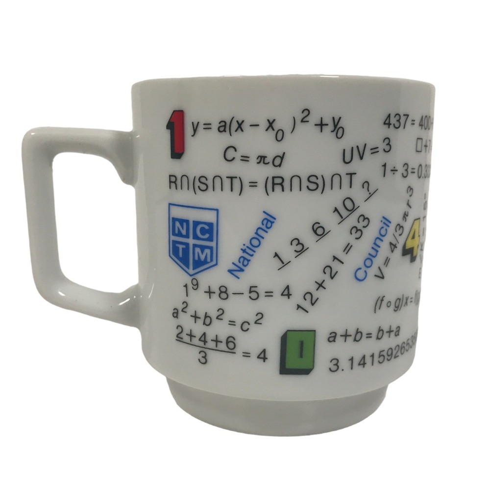 NCTM National Council of Teachers of Mathematics Math Formulas Coffee‎ Mug White